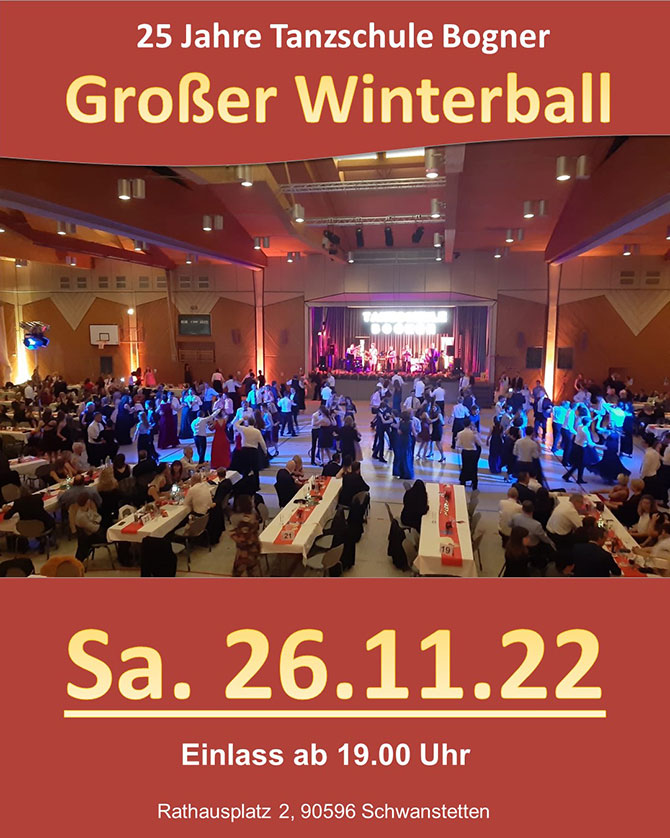 Großer Winterball - Samstag, 26. November 2022, Rathausplatz 2, 90596 Schwanstetten